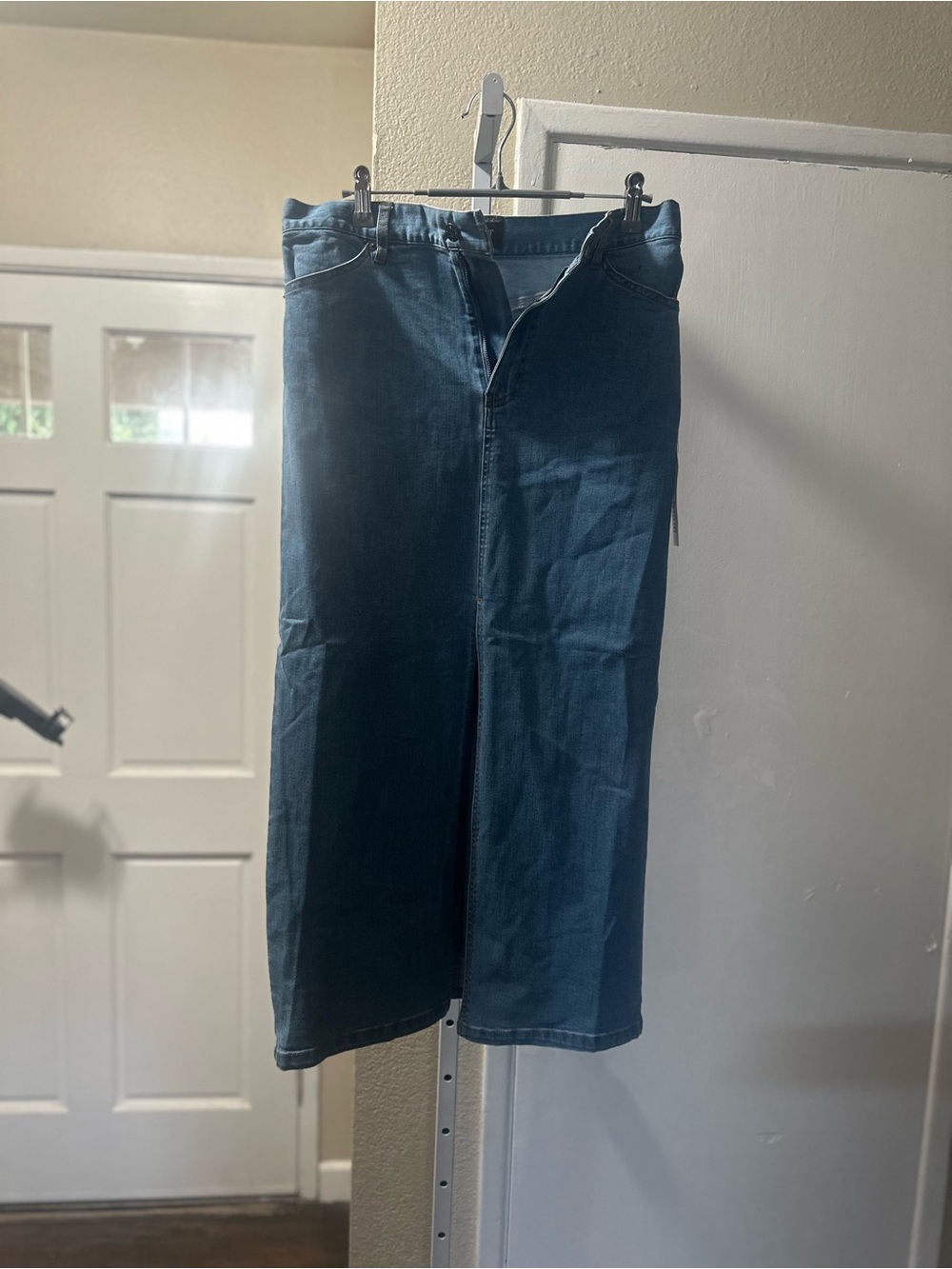 BARDOT Blue Denim Midi Skirt size large